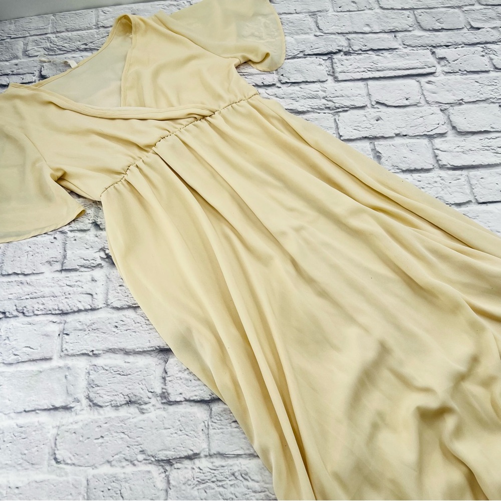 Pinkblush Cream Maternity Maxi Dress Size Medium Elegant Bridesmaid Wedding